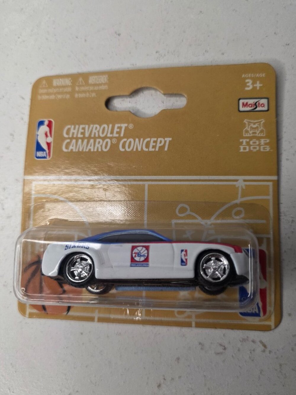 Maisto Chevrolet Camaro Concept Car NBA Philadelphia 76ers NWT